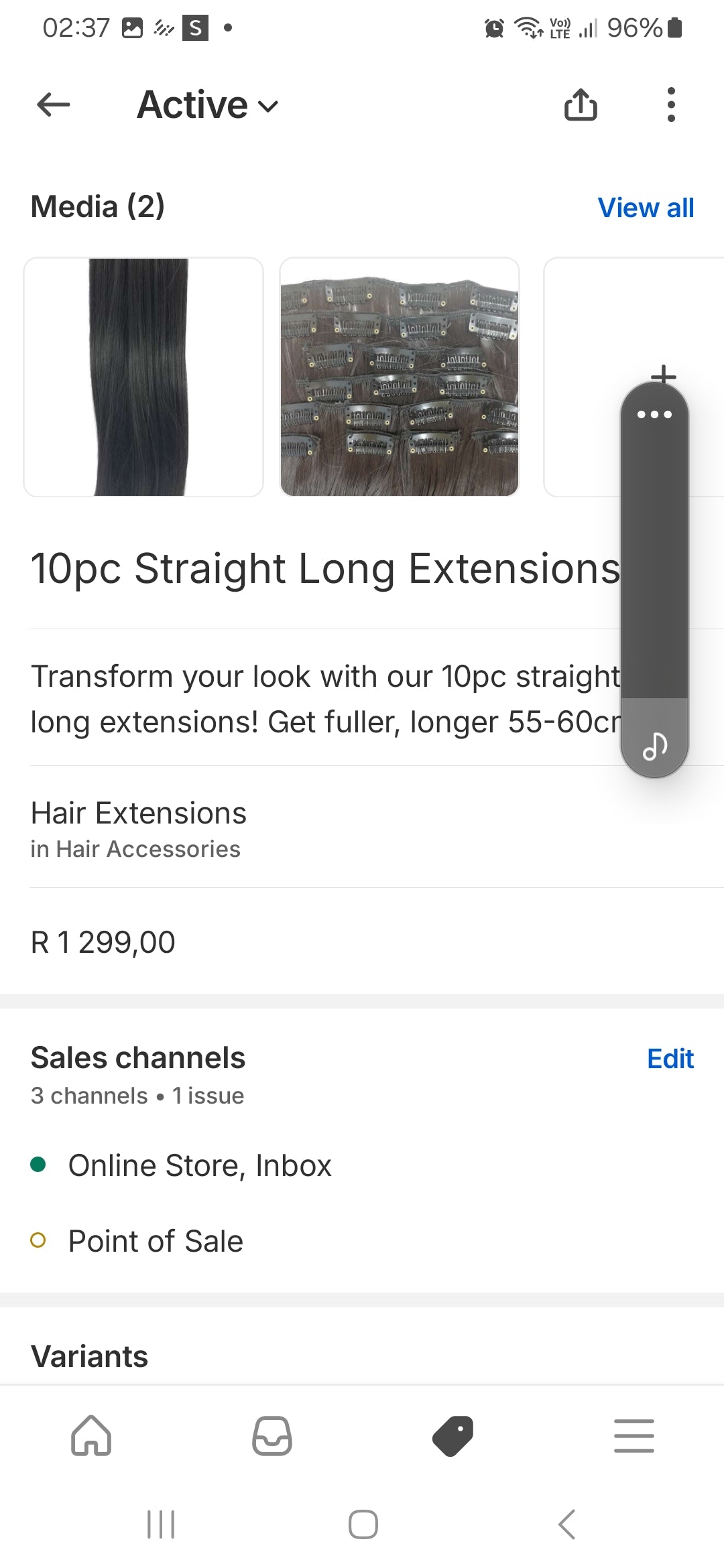 10 piece straight long extensions Clips.